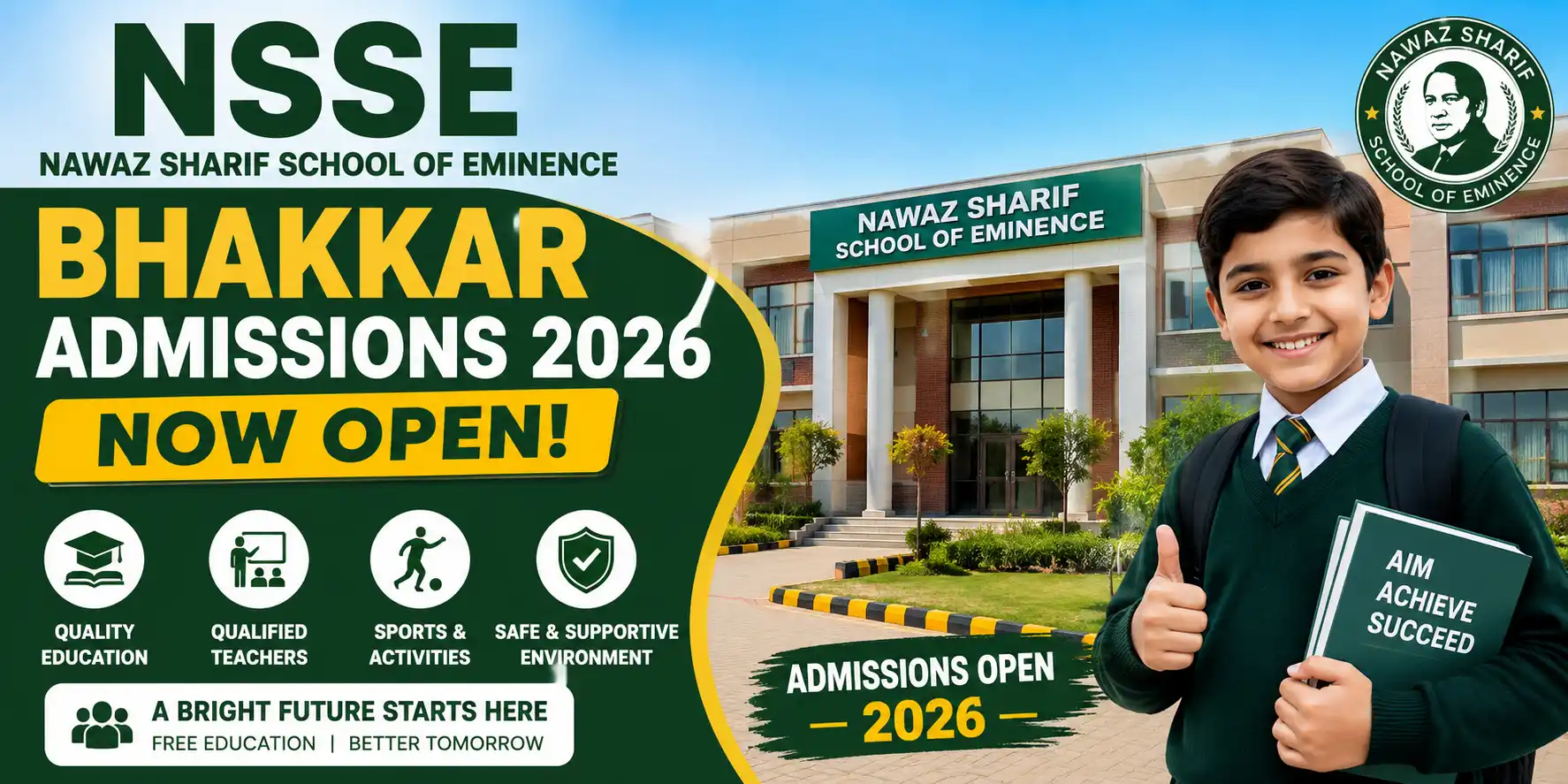 Nawaz Sharif School of Eminence Bhakkar Admissions Open